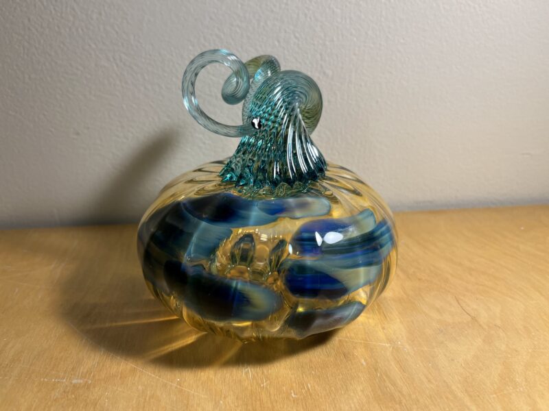 A glass pumpkin