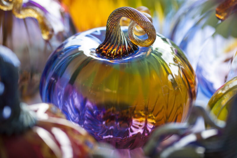 A glass pumpkin