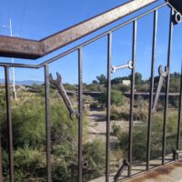 fence with wrenches welded into bars