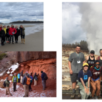 series of photos with eaps students in it. one on beach, one at grand canyon,…