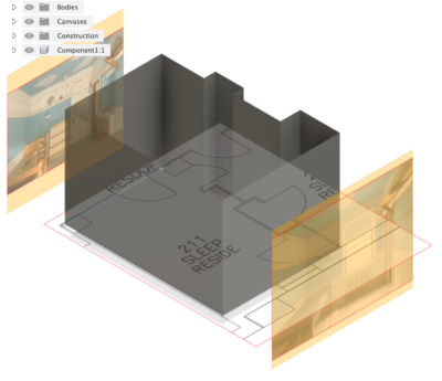 CAD render of my room for reference in designing my loft